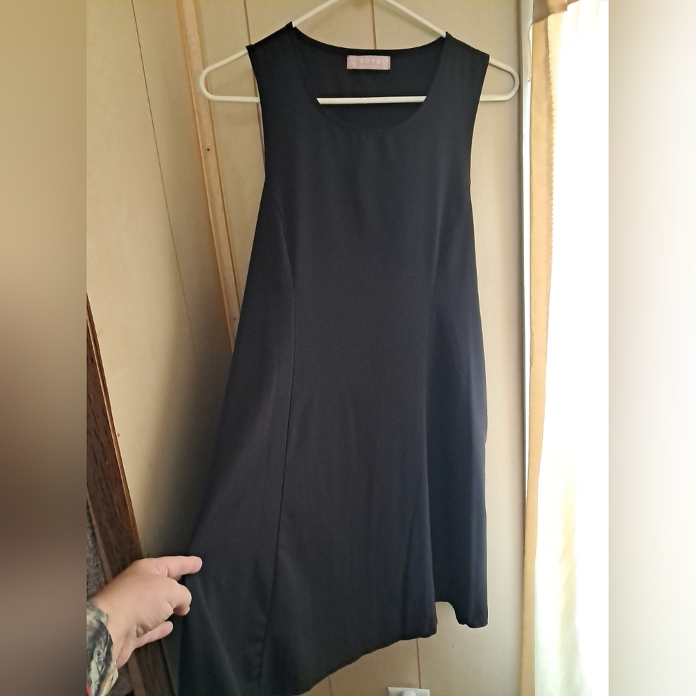 Soybu Elegant Black High Low Dress
